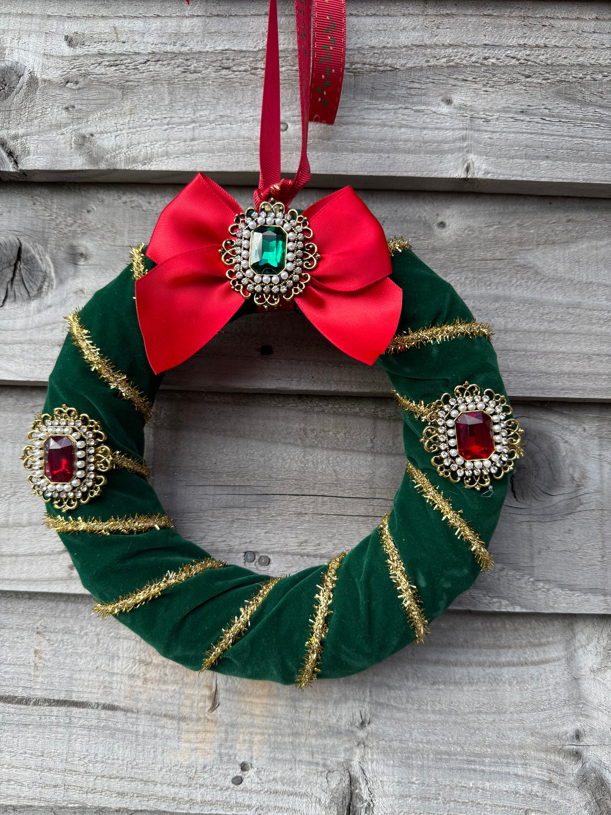 🎄Handmade Green Velvet Christmas Wreath 🎄