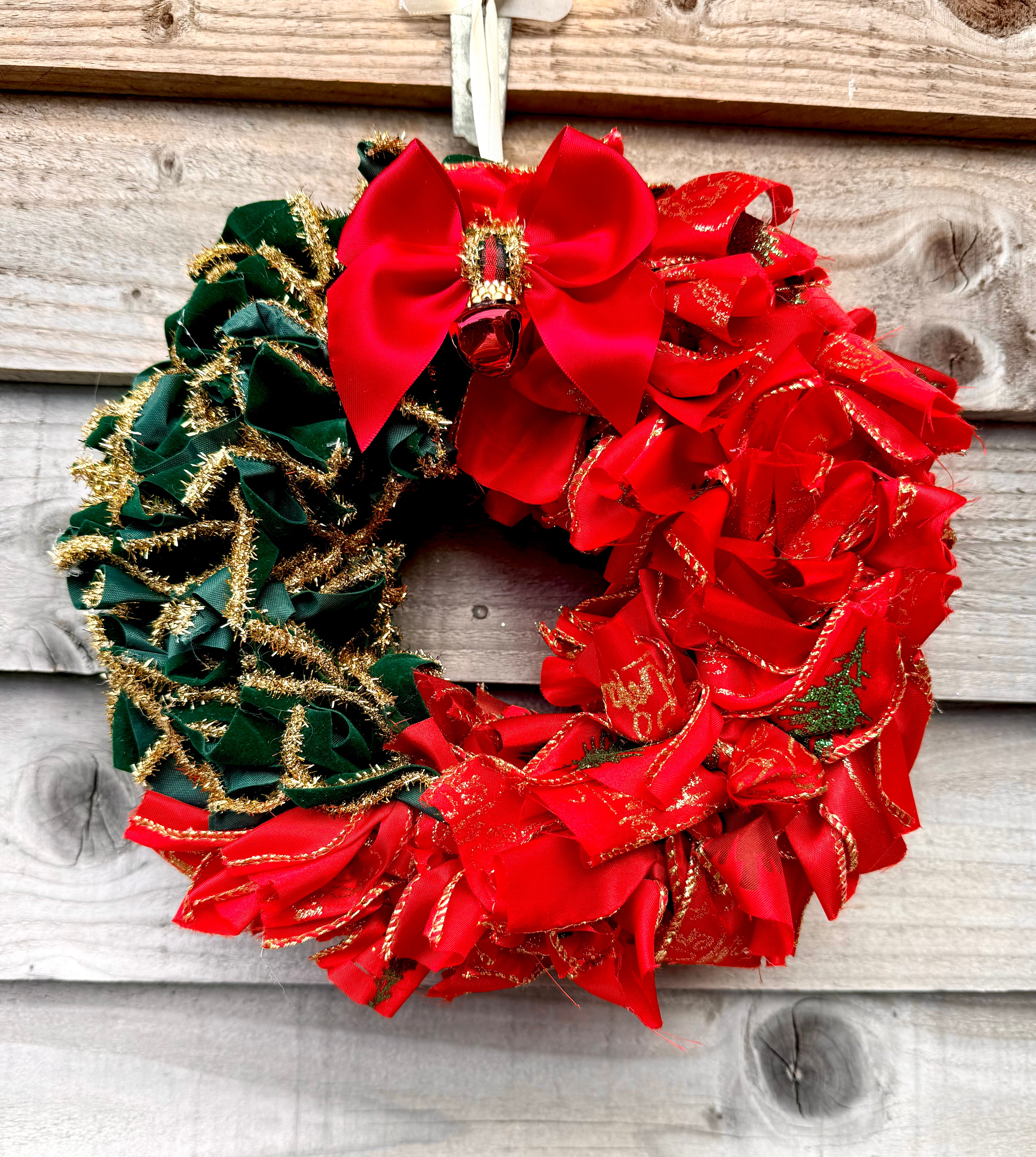 🎄 Christmas Rag Ribbon Christmas Wreath 🎄