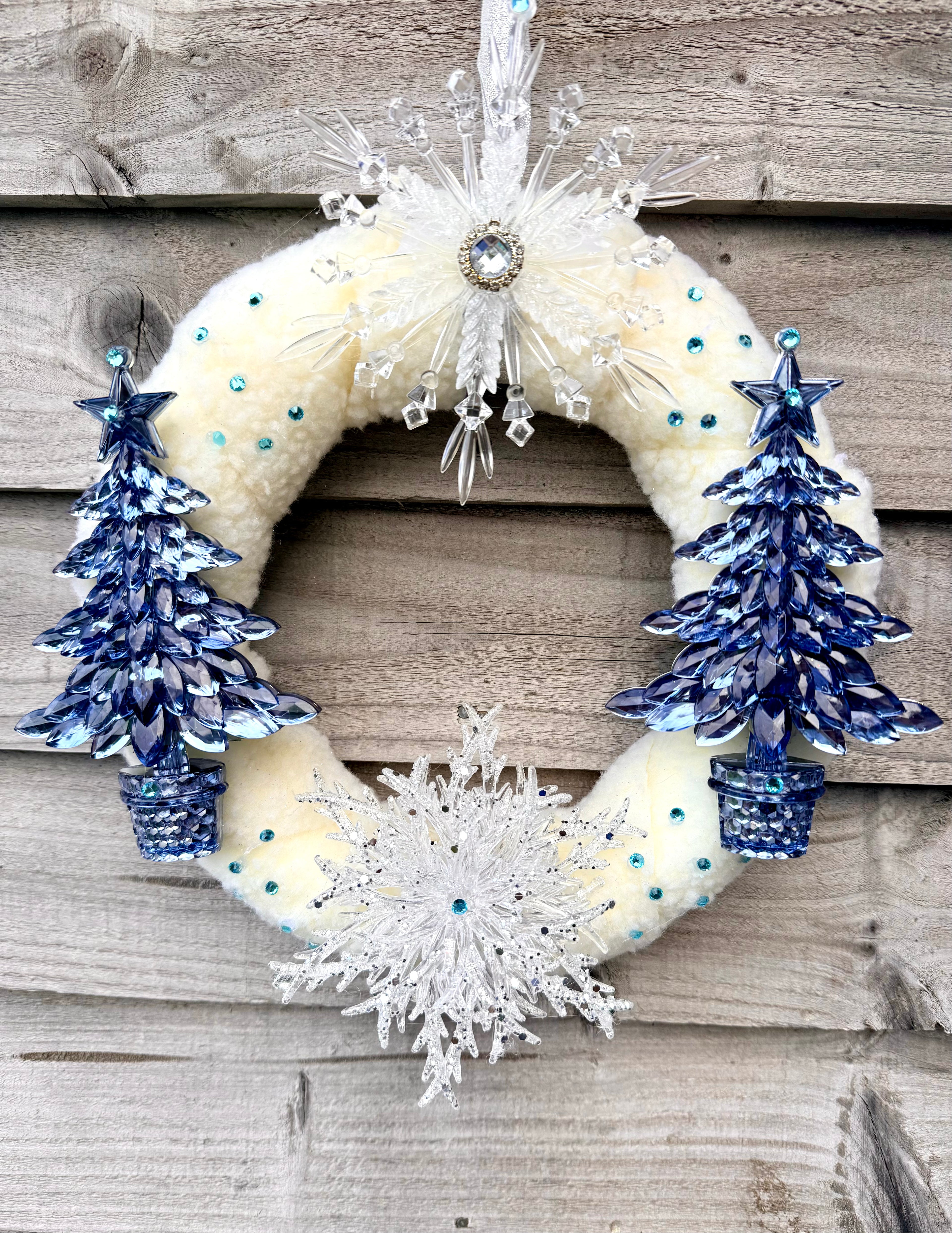 🎄Sheepskin Faux Fur Handmade Wreath 🎄