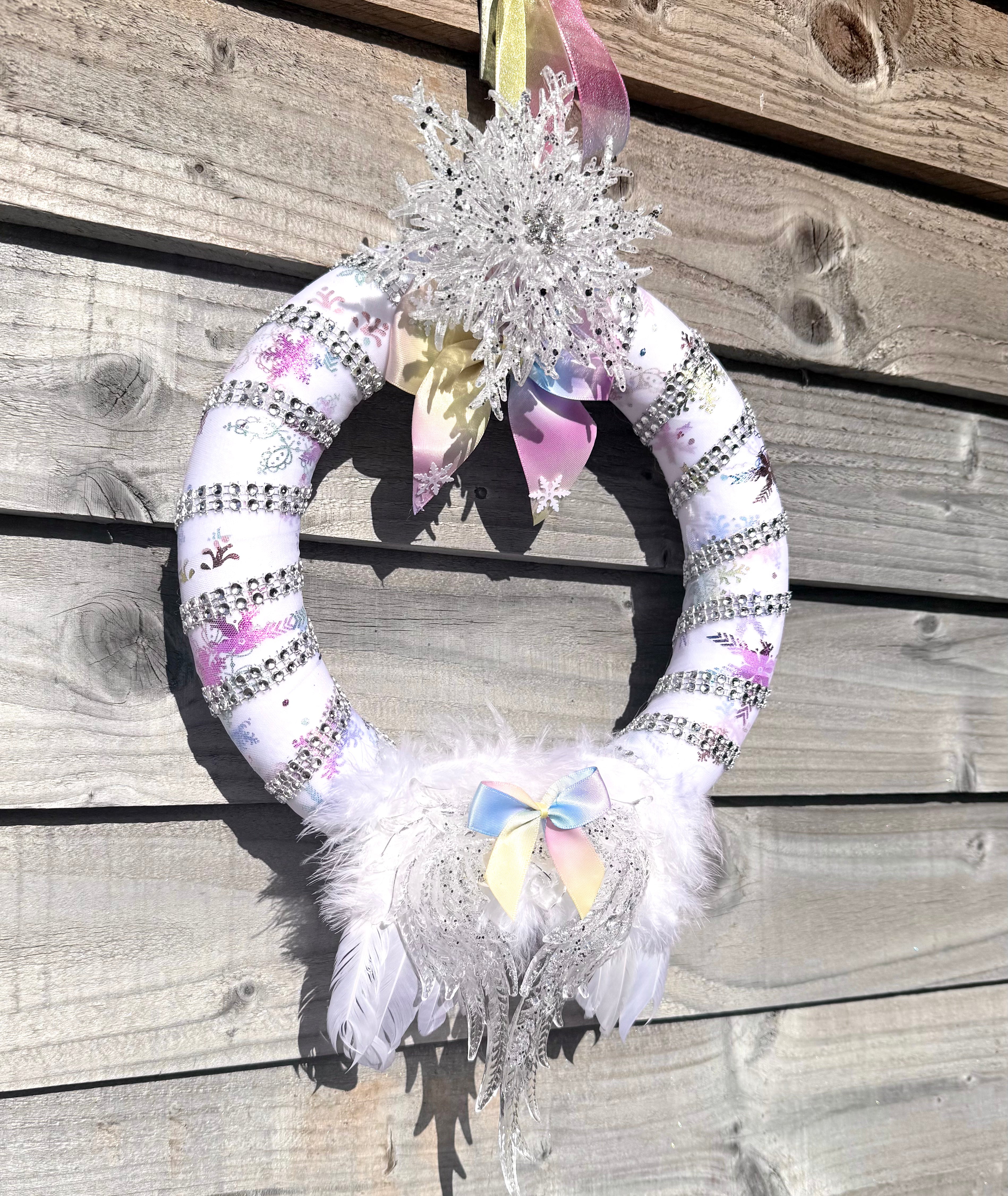 ❄️ Christmas White Angel Wings Wreath ❄️