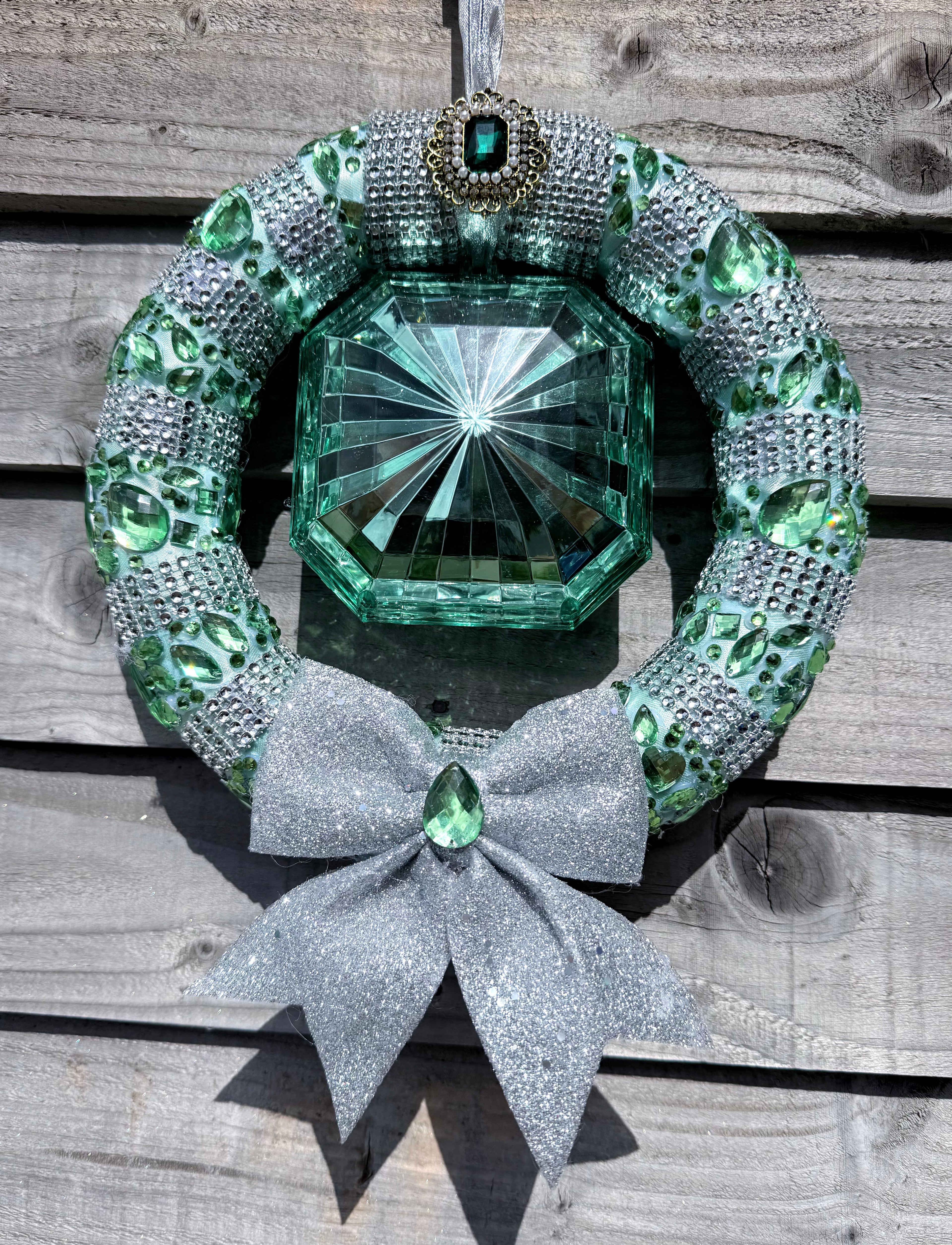 🎄Mint Green Jewel Christmas Wreath 🎄