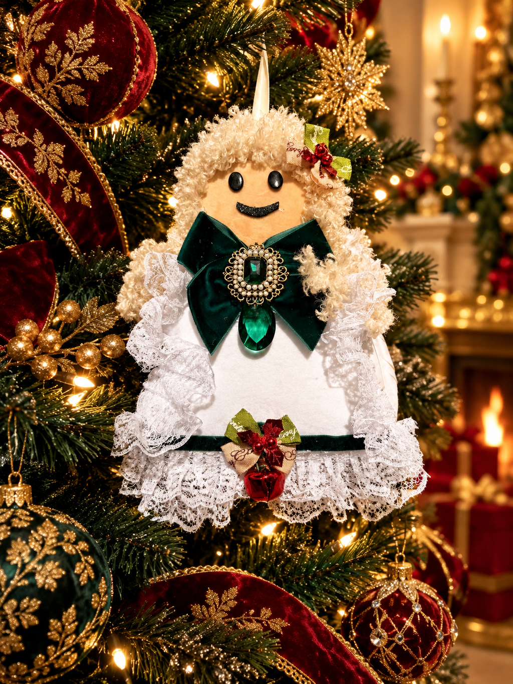 👼 Handmade Christmas Holly Angel Decorations 👼